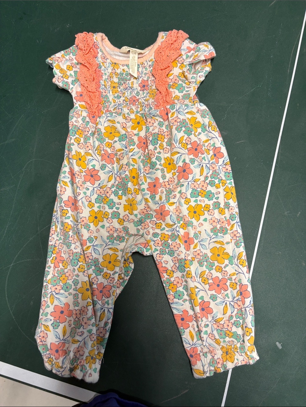Matilda Jane Coral, Yellow & Mint Floral Ruffle Romper